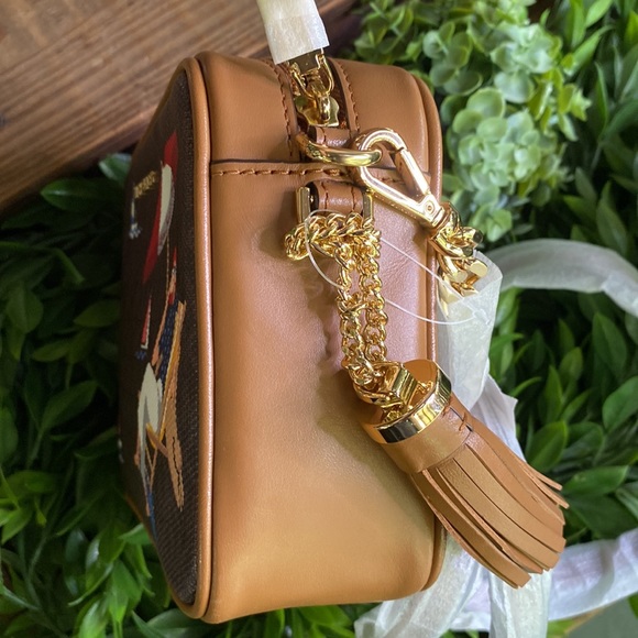 Michael Kors Brown Logo and Beach Club-print Crossbody Bag ☀️🏝🐚 - Picture 14 of 16